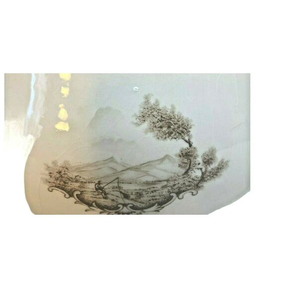 Arnel's FISHERMAN 3pc Chamber Pot 1976 Bowl with Splash Cover & Lid Vintage - Picture 3 of 12